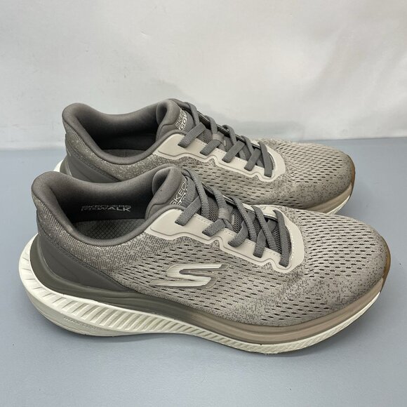 Skechers Go Walk Sneakers Shoe Max Cushioning Arch Fit Comfort Taupe Gray Mens 9 - Picture 2 of 13